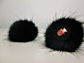 Pompoms - Fake fur with shoe clips - Small 6 cm