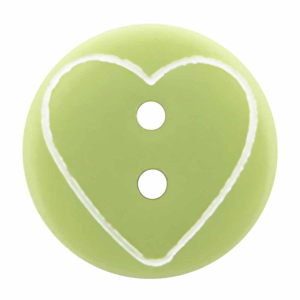 Green hearts buttons
