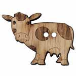 Buttons - Inspire - Wood Cow 9801370