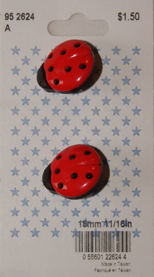 Buttons - Cirque - Lady Bug