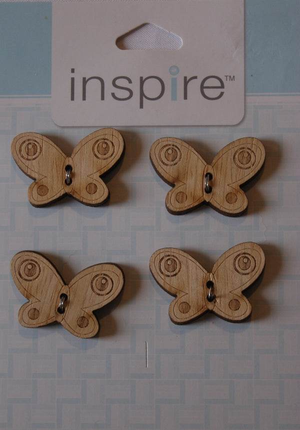 Butterfly Wood Buttons